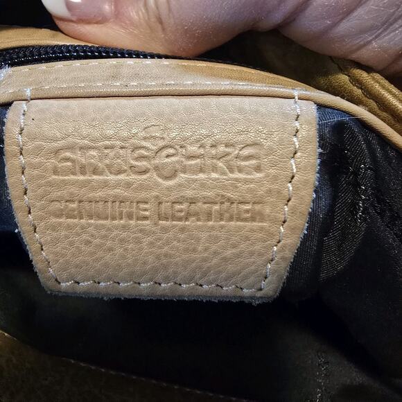 Anuschka Hand-Painted Leather Handbag Purse LG Animal Print Floral Art-to-wear - Picture 15 of 16